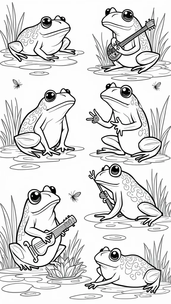 coloriage de grenouilles